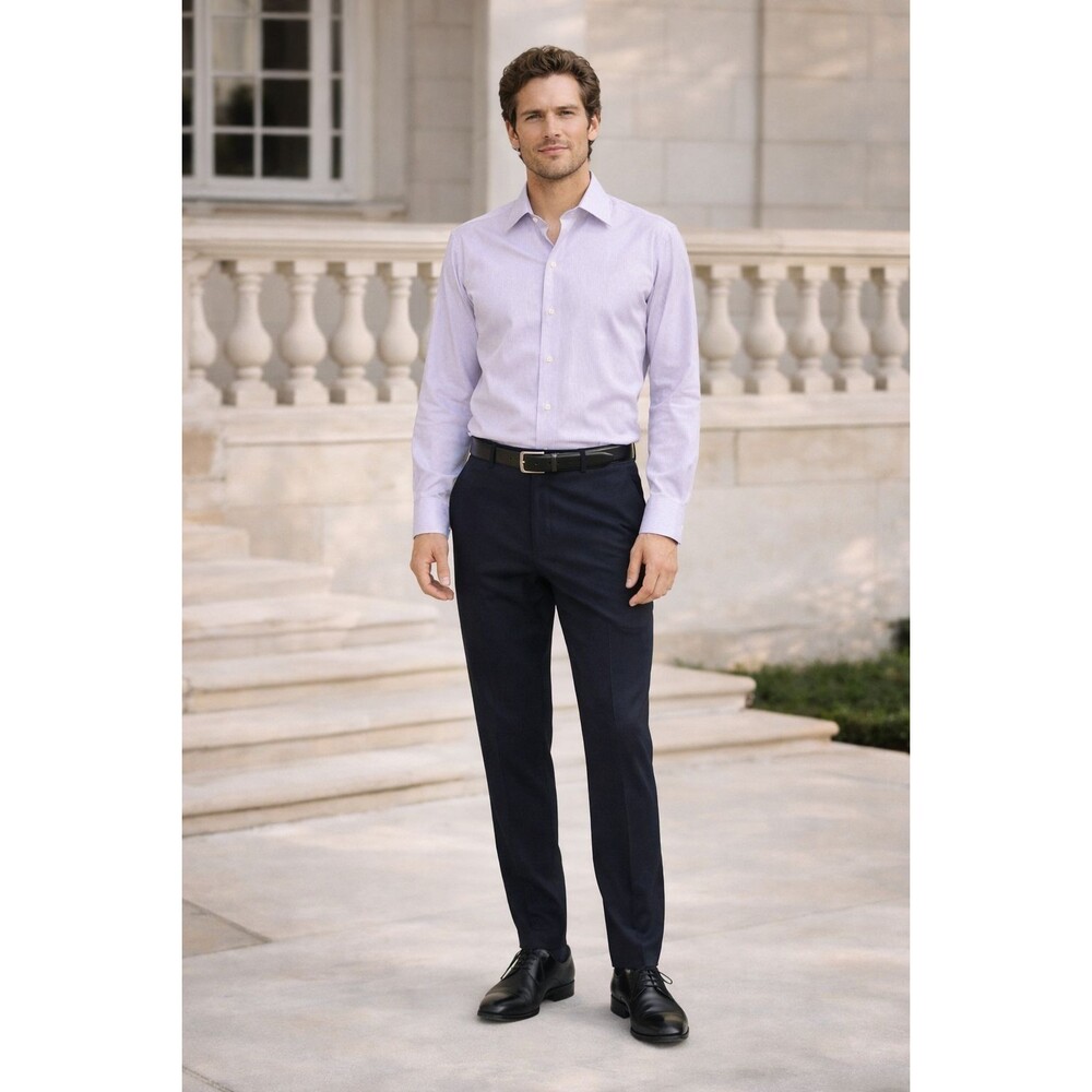 BROOKS‎ BROTHERS 1818 Regent Lavender Dress Shirt 16-34 Herringbone Men's Cotton